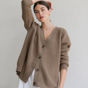 Jenni Kayne Cashmere Cocoon Cardigan - Undyed stone